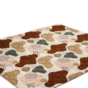 Blissful Diary Portable Playmat NEW (71"X59") -Baby -Brown/Cream/Green -Boho